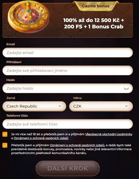 Amun Ra Casino Registration Form